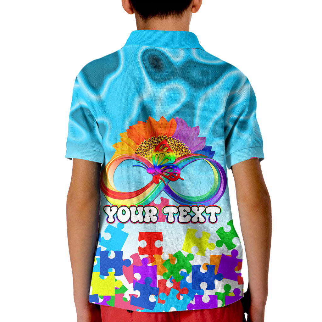 World Autism Awareness Day 2024 Kid Polo Shirt In A World Where You Can Be Anything Be Kind - Wonder Print Shop