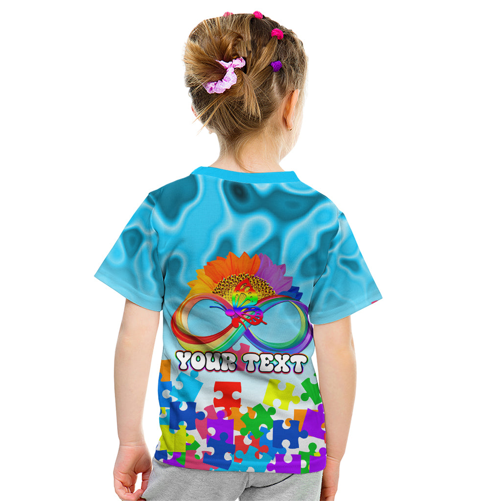 World Autism Awareness Day 2024 Kid T Shirt In A World Where You Can Be Anything Be Kind - Wonder Print Shop