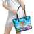 World Autism Awareness Day 2024 Leather Tote Bag In A World Where You Can Be Anything Be Kind - Wonder Print Shop