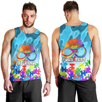World Autism Awareness Day 2024 Men Tank Top In A World Where You Can Be Anything Be Kind - Wonder Print Shop