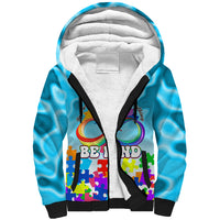 World Autism Awareness Day 2024 Sherpa Hoodie In A World Where You Can Be Anything Be Kind - Wonder Print Shop