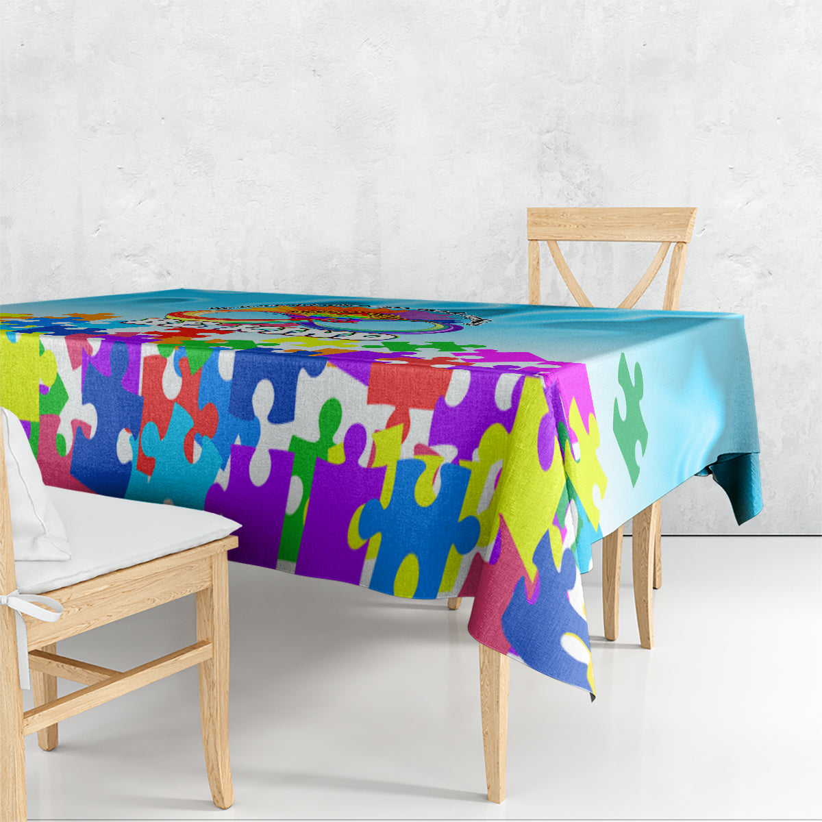 World Autism Awareness Day 2024 Tablecloth In A World Where You Can Be Anything Be Kind - Wonder Print Shop
