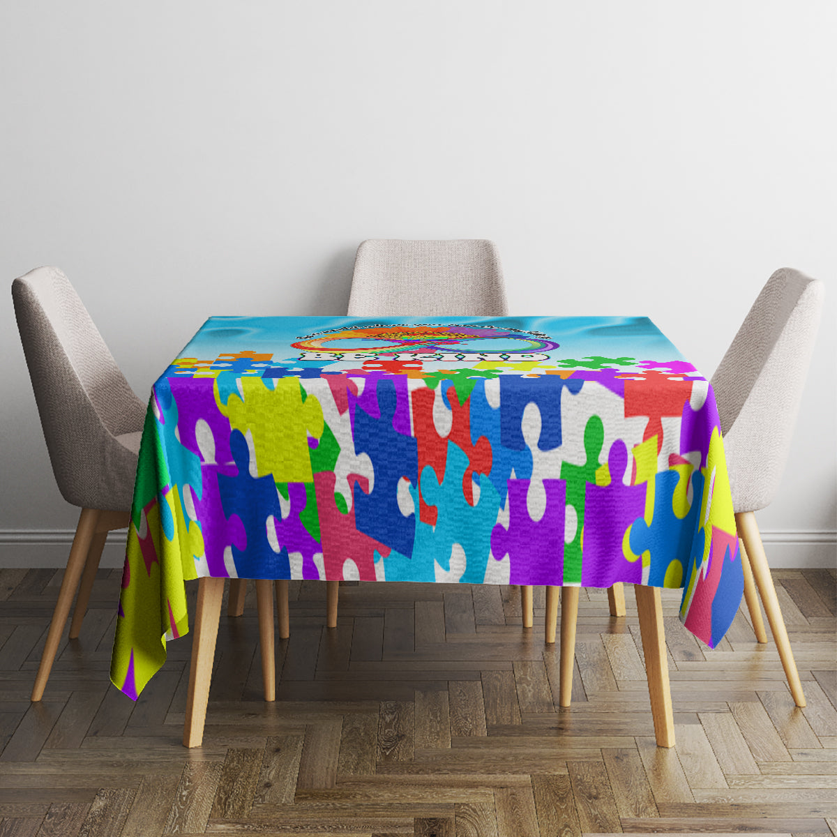 World Autism Awareness Day 2024 Tablecloth In A World Where You Can Be Anything Be Kind - Wonder Print Shop