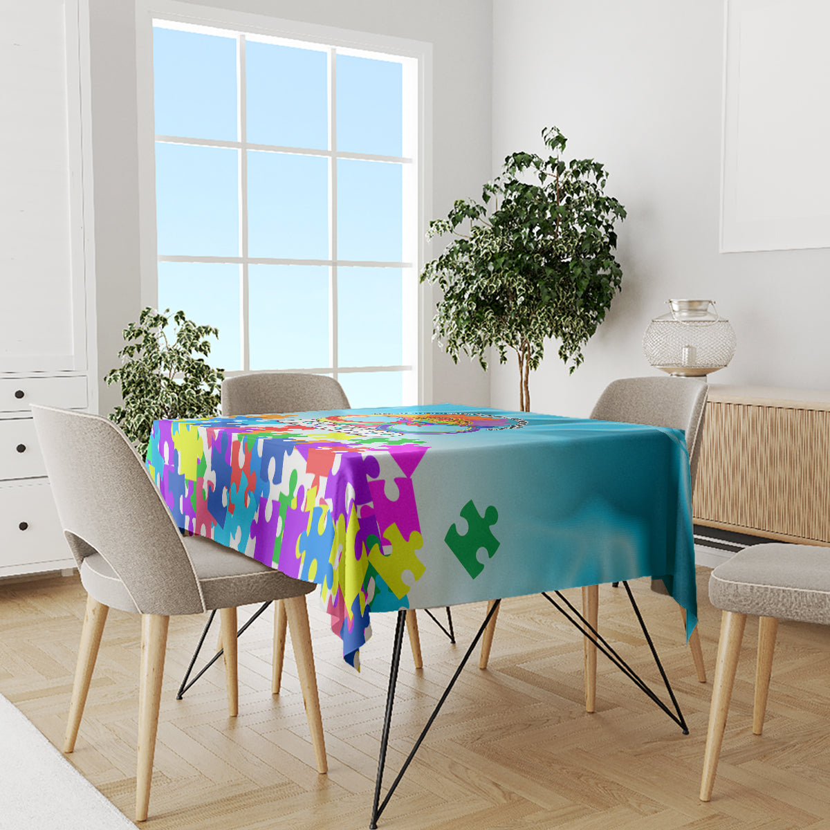 World Autism Awareness Day 2024 Tablecloth In A World Where You Can Be Anything Be Kind - Wonder Print Shop