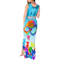 World Autism Awareness Day 2024 Tank Maxi Dress In A World Where You Can Be Anything Be Kind - Wonder Print Shop