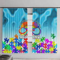World Autism Awareness Day 2024 Window Curtain In A World Where You Can Be Anything Be Kind - Wonder Print Shop