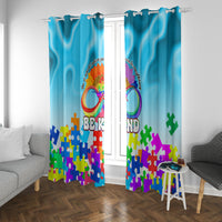 World Autism Awareness Day 2024 Window Curtain In A World Where You Can Be Anything Be Kind - Wonder Print Shop