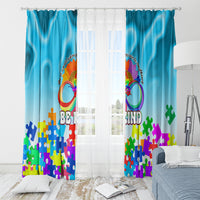 World Autism Awareness Day 2024 Window Curtain In A World Where You Can Be Anything Be Kind - Wonder Print Shop