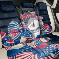 American Easter Day 2024 Back Car Seat Cover Bunny With US Easter Eggs - Wonder Print Shop