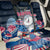 American Easter Day 2024 Back Car Seat Cover Bunny With US Easter Eggs - Wonder Print Shop
