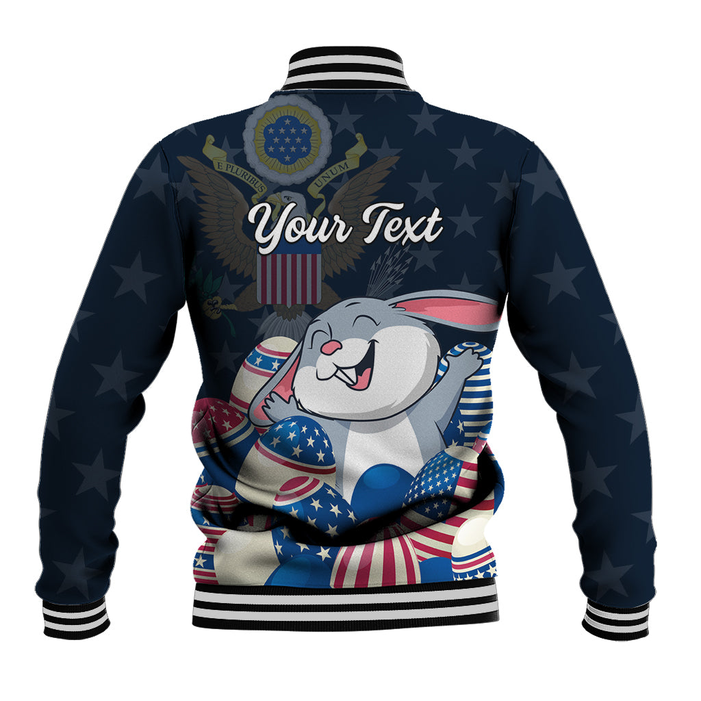 American Easter Day 2024 Baseball Jacket Bunny With US Easter Eggs - Wonder Print Shop
