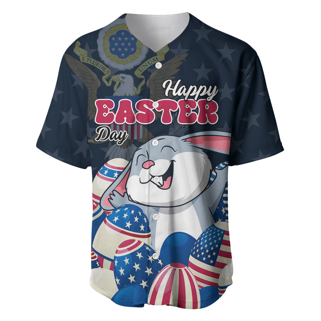 American Easter Day 2024 Baseball Jersey Bunny With US Easter Eggs - Wonder Print Shop