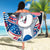 American Easter Day 2024 Beach Blanket Bunny With US Easter Eggs - Wonder Print Shop