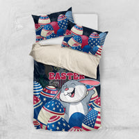 American Easter Day 2024 Bedding Set Bunny With US Easter Eggs - Wonder Print Shop