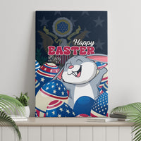 American Easter Day 2024 Canvas Wall Art Bunny With US Easter Eggs - Wonder Print Shop