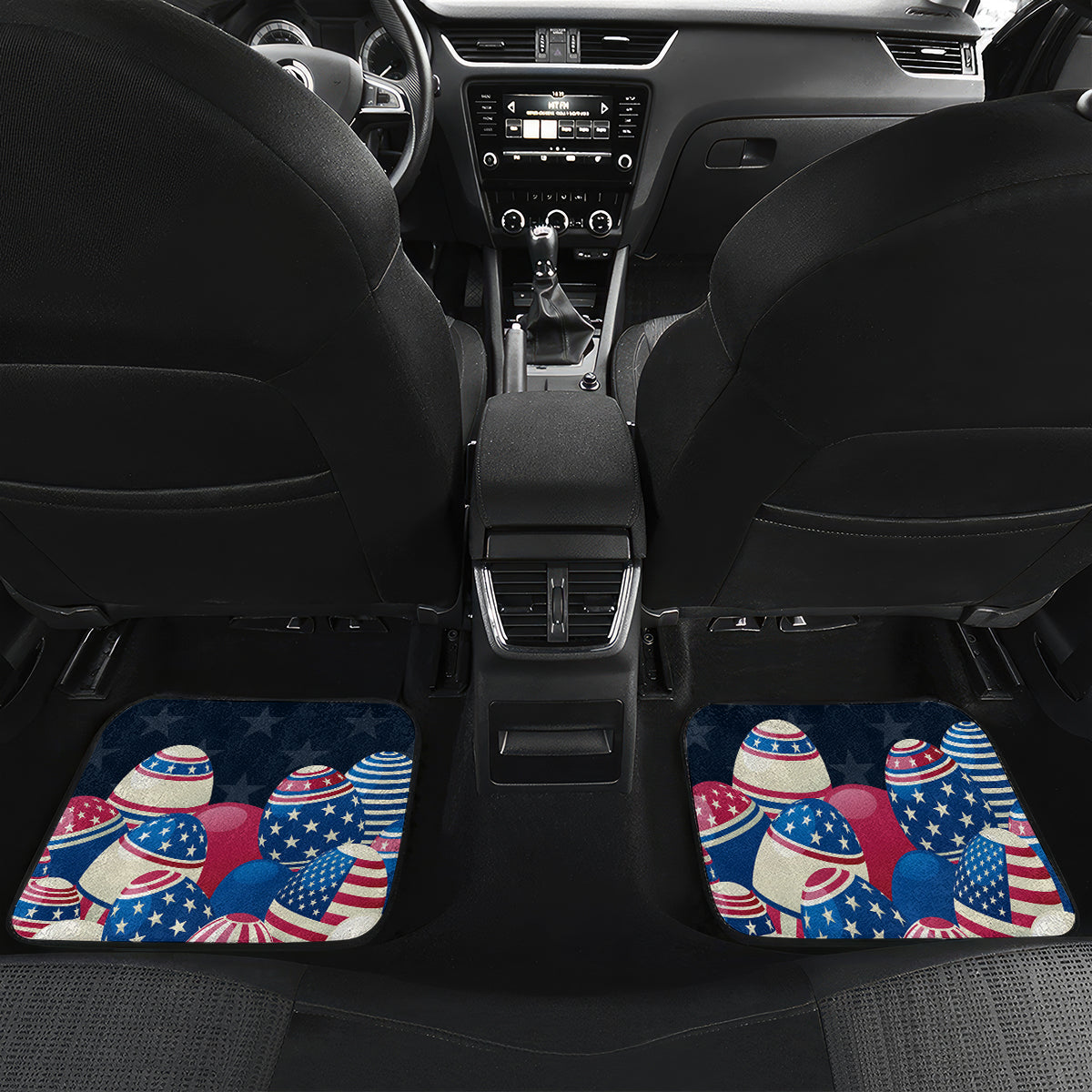 American Easter Day 2024 Car Mats Bunny With US Easter Eggs - Wonder Print Shop
