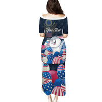 American Easter Day 2024 Family Matching Puletasi and Hawaiian Shirt Bunny With US Easter Eggs - Wonder Print Shop