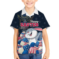 American Easter Day 2024 Family Matching Puletasi and Hawaiian Shirt Bunny With US Easter Eggs - Wonder Print Shop