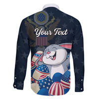 American Easter Day 2024 Family Matching Short Sleeve Bodycon Dress and Hawaiian Shirt Bunny With US Easter Eggs - Wonder Print Shop