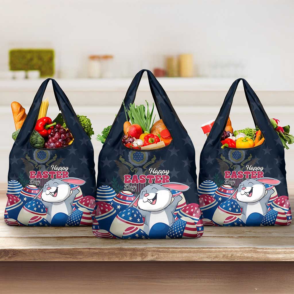 American Easter Day 2024 Grocery Bag Bunny With US Easter Eggs