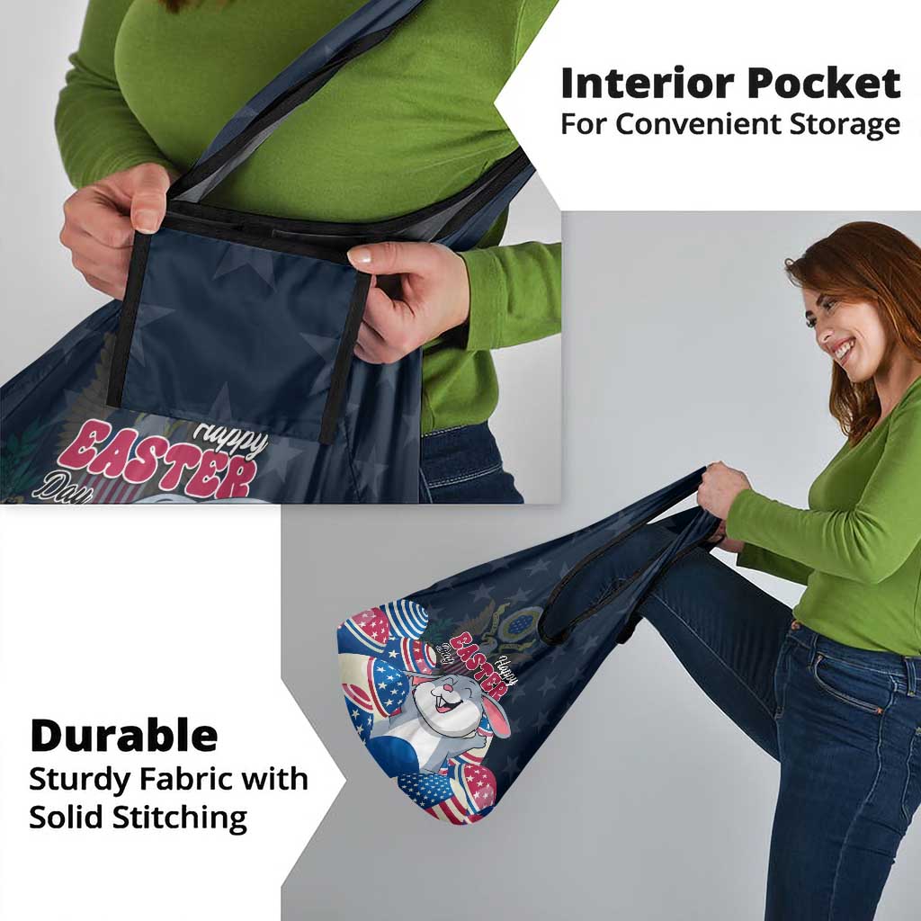 American Easter Day 2024 Grocery Bag Bunny With US Easter Eggs