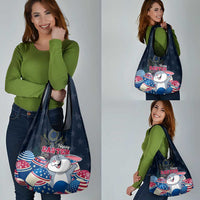 American Easter Day 2024 Grocery Bag Bunny With US Easter Eggs