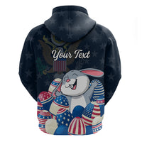 American Easter Day 2024 Hoodie Bunny With US Easter Eggs - Wonder Print Shop