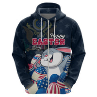 American Easter Day 2024 Hoodie Bunny With US Easter Eggs - Wonder Print Shop