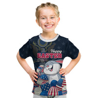American Easter Day 2024 Kid T Shirt Bunny With US Easter Eggs - Wonder Print Shop