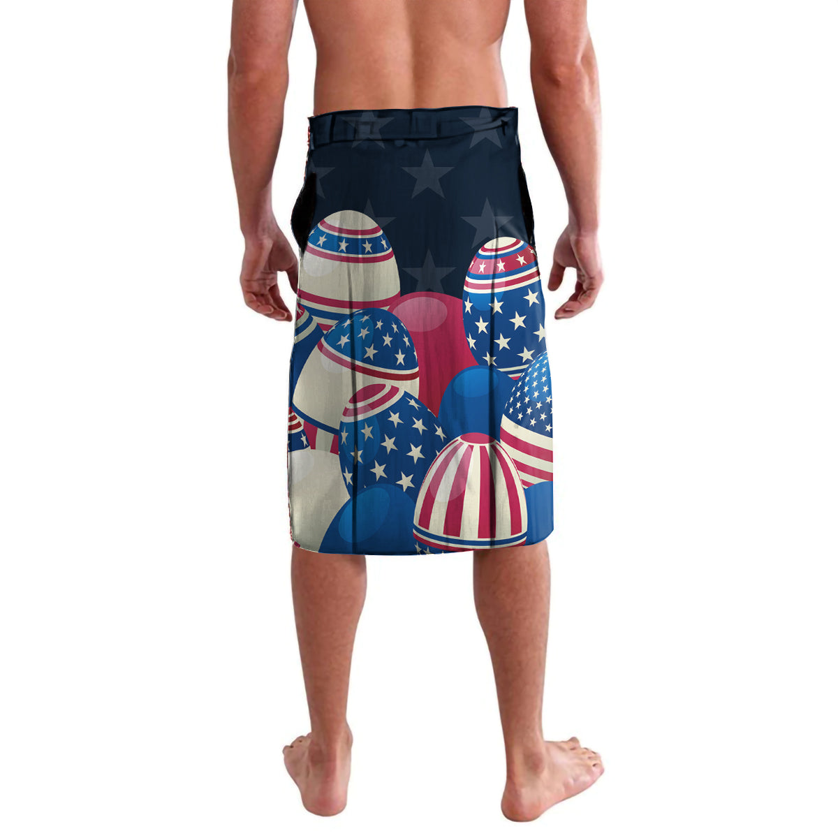 American Easter Day 2024 Lavalava Bunny With US Easter Eggs - Wonder Print Shop