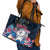 American Easter Day 2024 Leather Tote Bag Bunny With US Easter Eggs - Wonder Print Shop