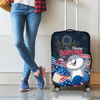 American Easter Day 2024 Luggage Cover Bunny With US Easter Eggs - Wonder Print Shop