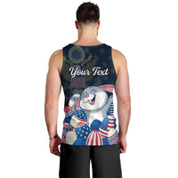 American Easter Day 2024 Men Tank Top Bunny With US Easter Eggs - Wonder Print Shop