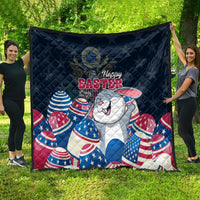 American Easter Day 2024 Quilt Bunny With US Easter Eggs - Wonder Print Shop
