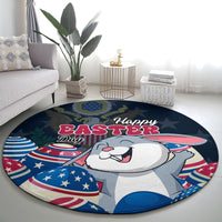 American Easter Day 2024 Round Carpet Bunny With US Easter Eggs
