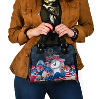 American Easter Day 2024 Shoulder Handbag Bunny With US Easter Eggs