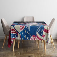 American Easter Day 2024 Tablecloth Bunny With US Easter Eggs - Wonder Print Shop