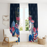 American Easter Day 2024 Window Curtain Bunny With US Easter Eggs - Wonder Print Shop