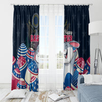 American Easter Day 2024 Window Curtain Bunny With US Easter Eggs - Wonder Print Shop