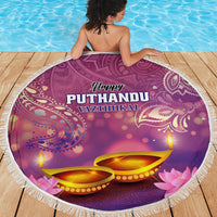 Puthandu Vazthukal 2024 Beach Blanket Happy Tamil New Year - Wonder Print Shop