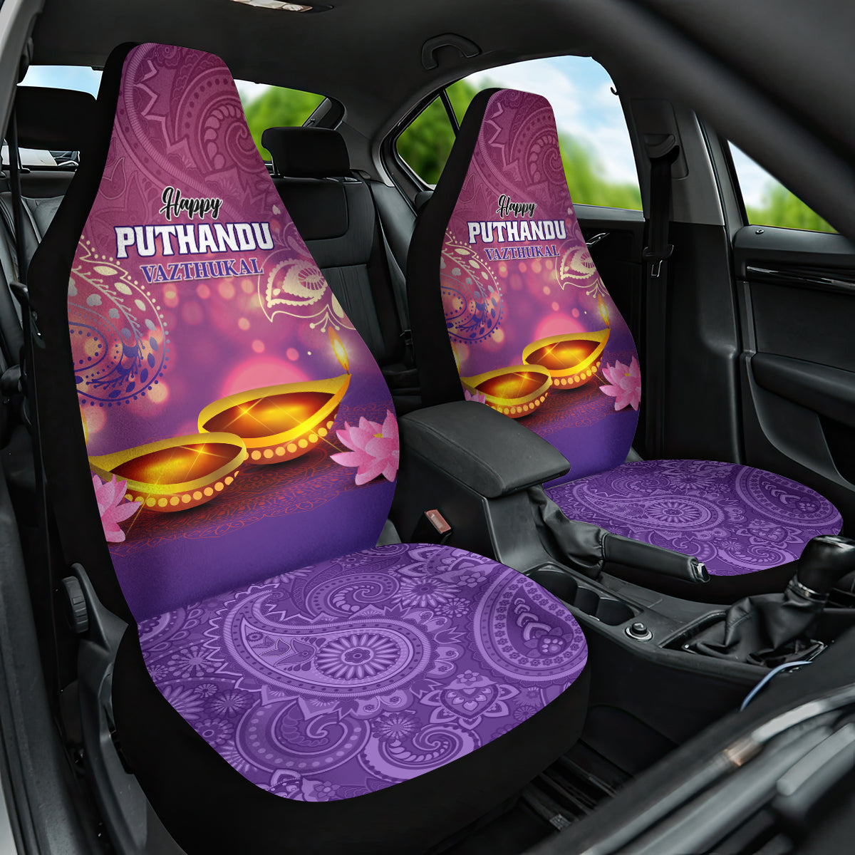 Puthandu Vazthukal 2024 Car Seat Cover Happy Tamil New Year
