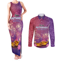 Puthandu Vazthukal 2024 Couples Matching Tank Maxi Dress and Long Sleeve Button Shirt Happy Tamil New Year - Wonder Print Shop