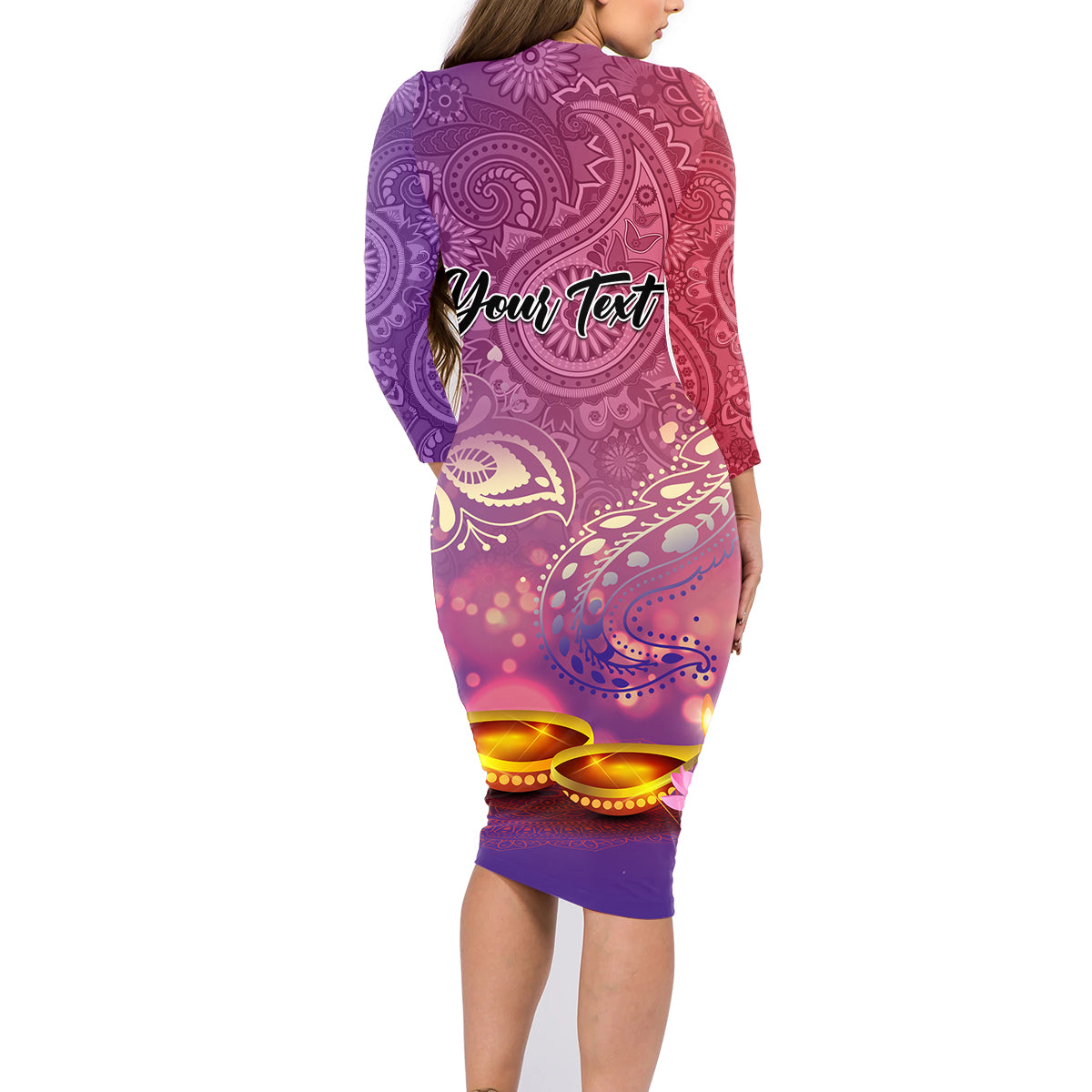 Puthandu Vazthukal 2024 Family Matching Long Sleeve Bodycon Dress and Hawaiian Shirt Happy Tamil New Year - Wonder Print Shop