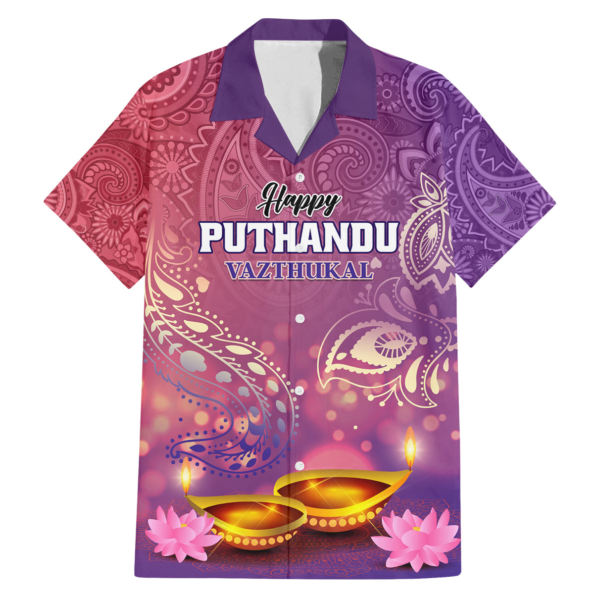 Puthandu Vazthukal 2024 Family Matching Mermaid Dress and Hawaiian Shirt Happy Tamil New Year - Wonder Print Shop