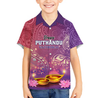 Puthandu Vazthukal 2024 Family Matching Off Shoulder Short Dress and Hawaiian Shirt Happy Tamil New Year - Wonder Print Shop