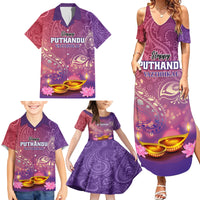 Puthandu Vazthukal 2024 Family Matching Summer Maxi Dress and Hawaiian Shirt Happy Tamil New Year - Wonder Print Shop