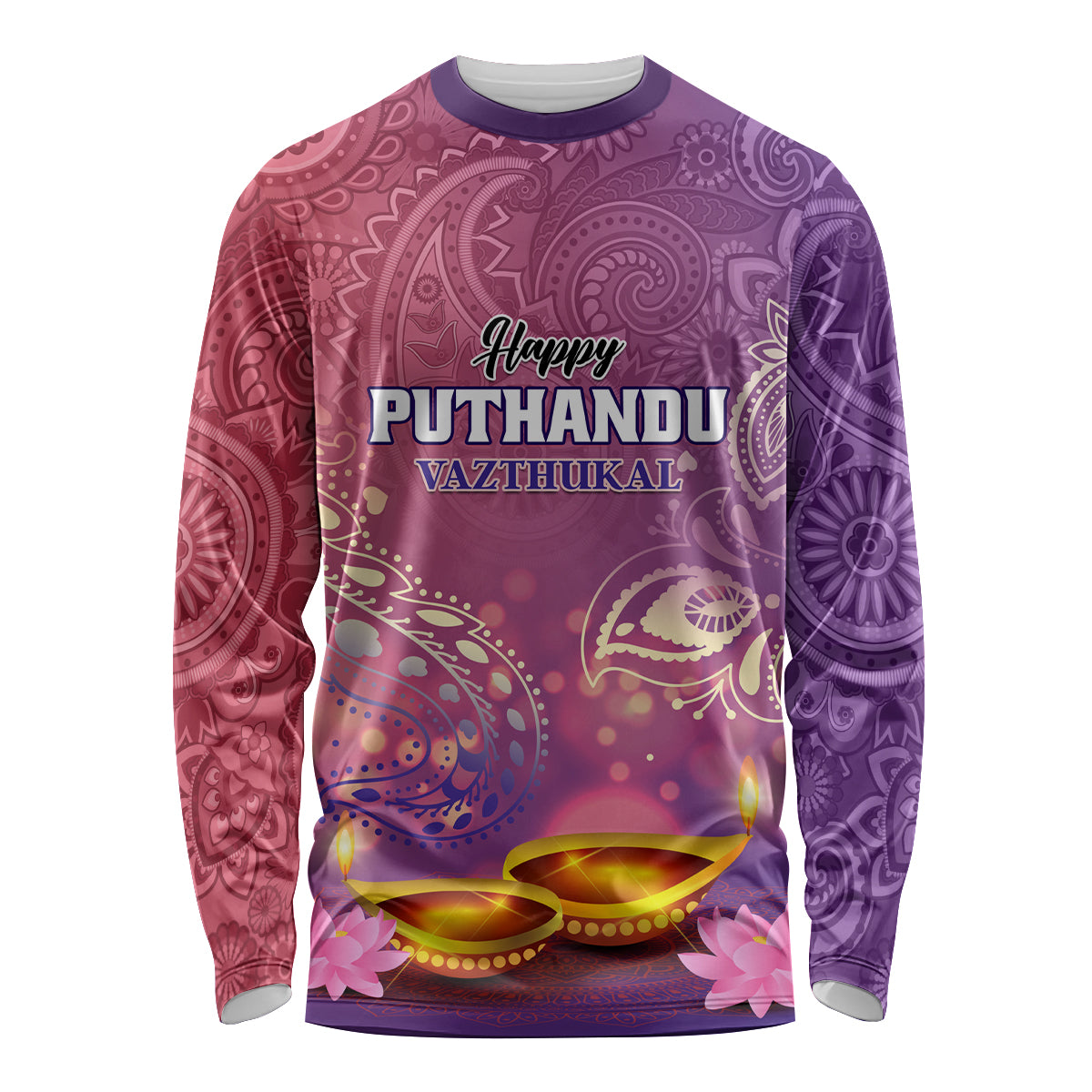 Puthandu Vazthukal 2024 Long Sleeve Shirt Happy Tamil New Year - Wonder Print Shop