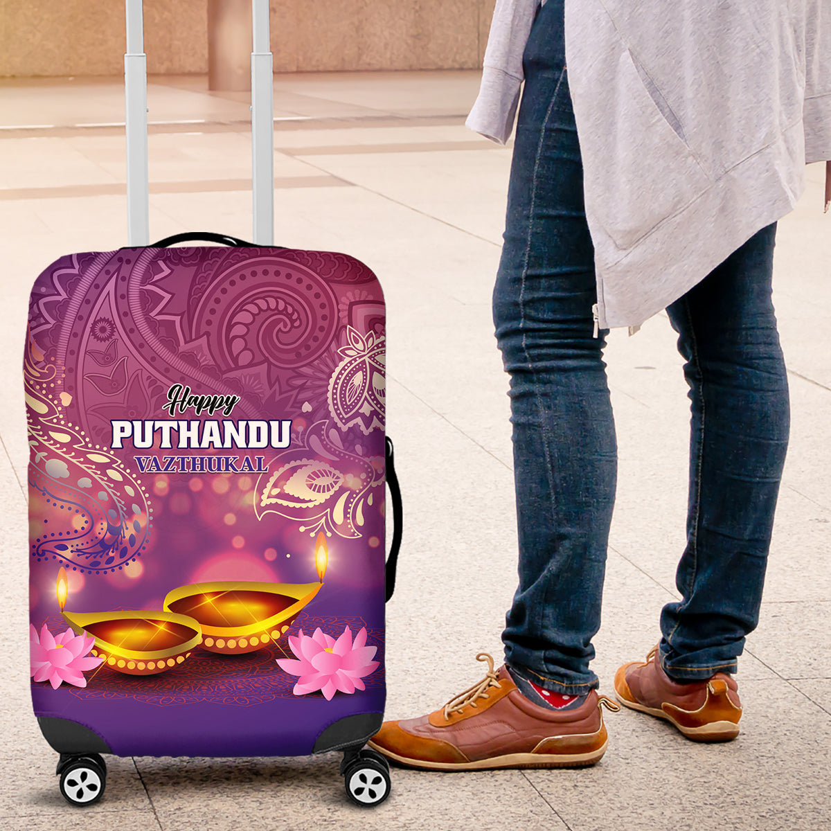 Puthandu Vazthukal 2024 Luggage Cover Happy Tamil New Year