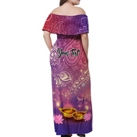 Puthandu Vazthukal 2024 Off Shoulder Maxi Dress Happy Tamil New Year - Wonder Print Shop