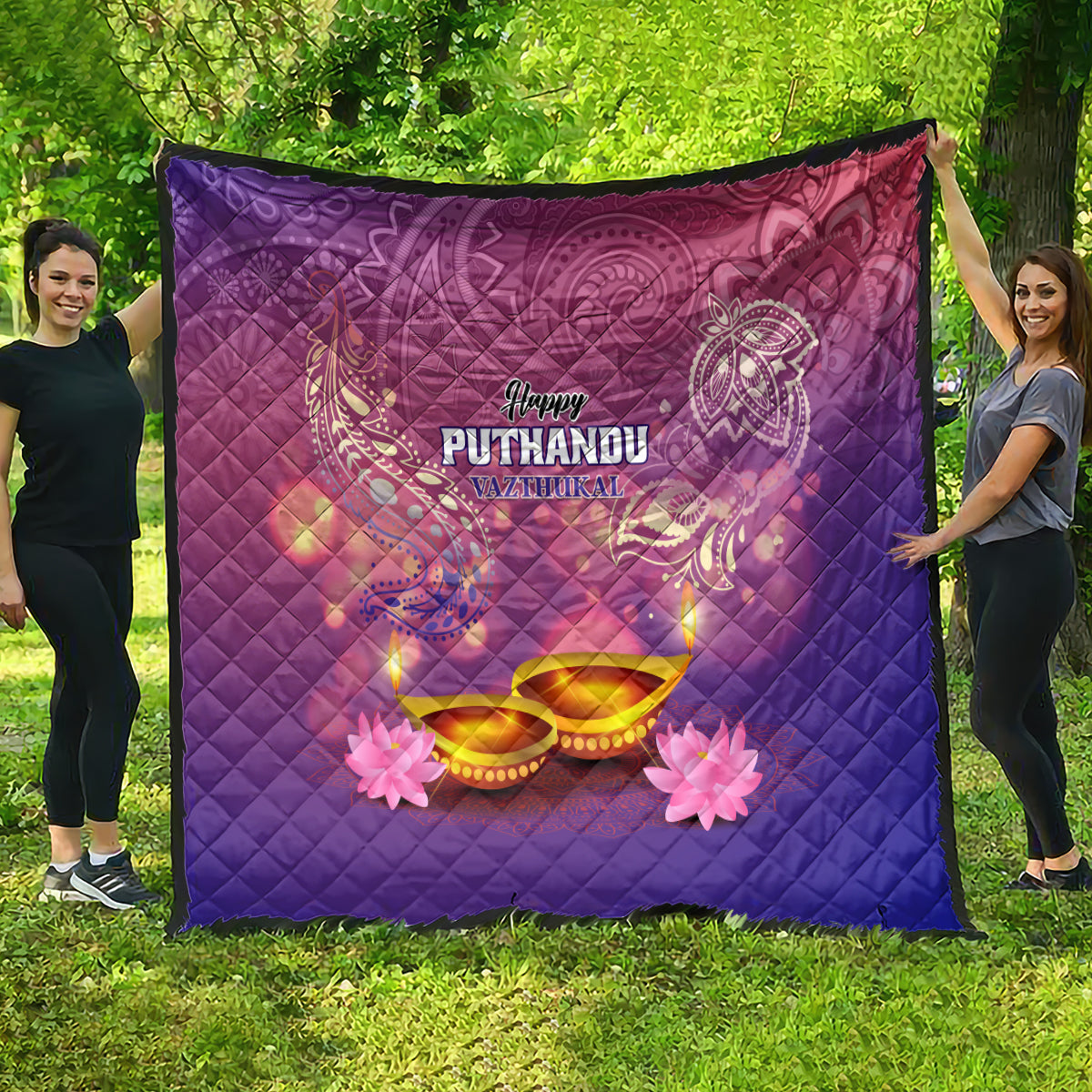 Puthandu Vazthukal 2024 Quilt Happy Tamil New Year - Wonder Print Shop